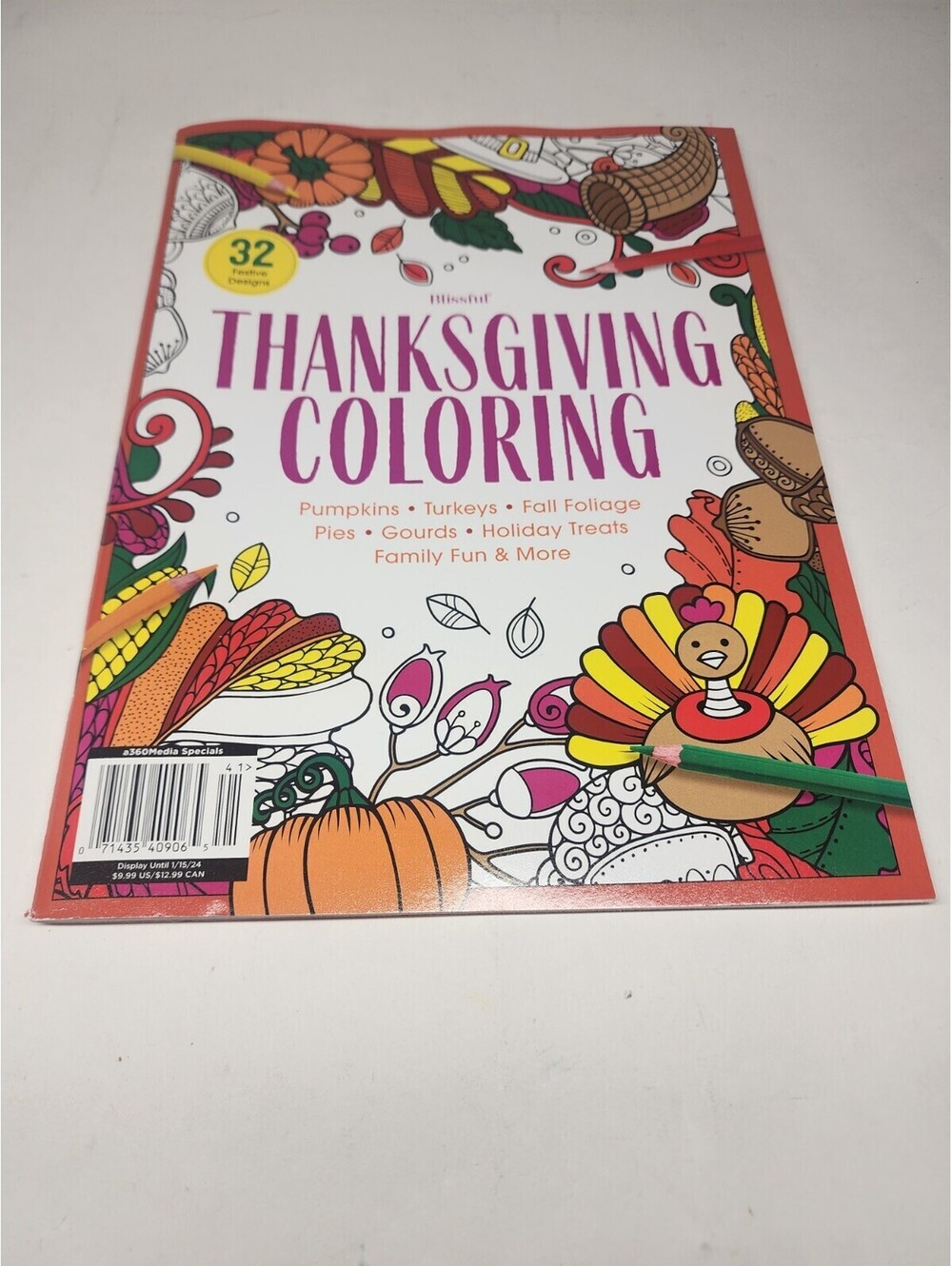 Thanksgiving Coloring 32 Festive Designs Pumpkins Turkey Fall Foliage Family Fun